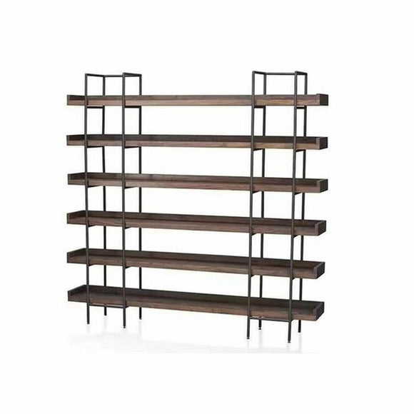 Shelves DKD Home Decor Brown Black Wood Metal Iron 200 x 38 x 230 cm-0