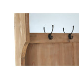 Coat rack with shelf DKD Home Decor Brown Black Pinewood Mirror Natural Alpino 124 x 40 x 200 cm-3