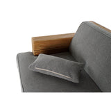 Sofa DKD Home Decor Natural Grey Polyester Aluminium Recycled Wood (224 x 95 x 82 cm)-5