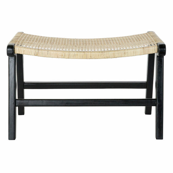 Bench DKD Home Decor 8424001823192 65 x 47 x 40 cm Natural Teak Black-0
