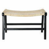 Bench DKD Home Decor 8424001823192 65 x 47 x 40 cm Natural Teak Black-0