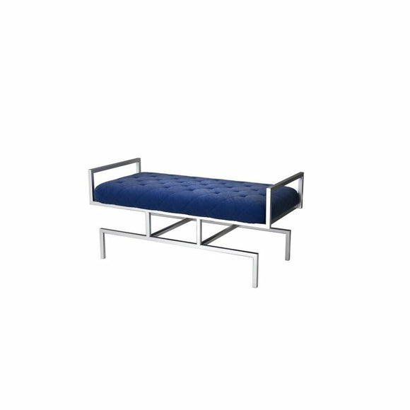 Bench DKD Home Decor   Blue Polyester Steel (97 x 44 x 46 cm)-0