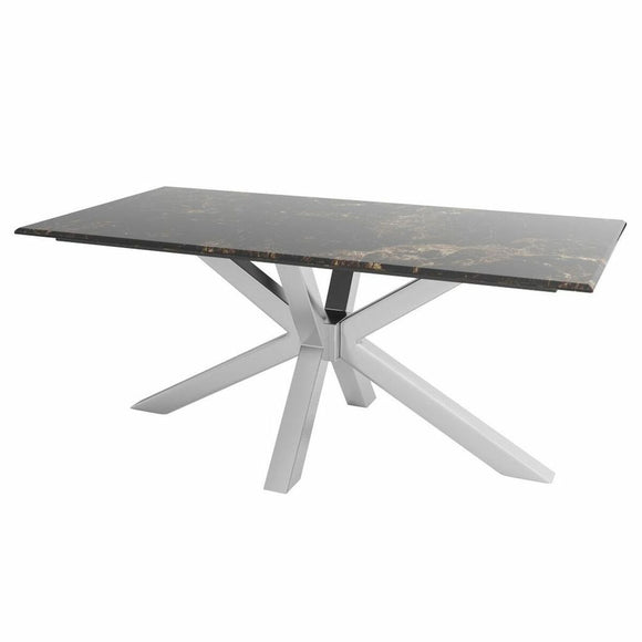 Dining Table DKD Home Decor Marble Steel (180 x 90 x 76 cm)-0