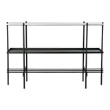 Console DKD Home Decor Black Metal White Marble Modern (120 x 40 x 80 cm)-2