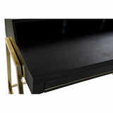 Desk DKD Home Decor Black Metal Golden Mango wood (125 x 74 x 93.5 cm)-1