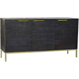 Sideboard DKD Home Decor Black Golden Mango wood 145 x 41 x 77 cm-5