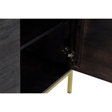 Sideboard DKD Home Decor Black Golden Mango wood 145 x 41 x 77 cm-7