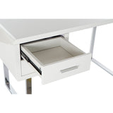 Desk DKD Home Decor White Silver Metal MDF Wood 120 x 55 x 76 cm-4