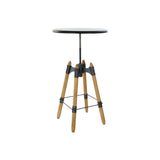 Side table DKD Home Decor 8424001831456 60 x 60 x 105 cm Natural Black Metal Wood-1