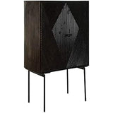 Sideboard DKD Home Decor Black Dark brown Metal Mango wood 84 x 43 x 153,5 cm-6