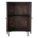 Sideboard DKD Home Decor Black Dark brown Metal Mango wood 84 x 43 x 153,5 cm-2
