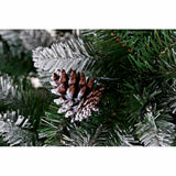 Christmas Tree DKD Home Decor White Red Green PVC Pineapples Snowfall 125 x 125 x 210 cm-1