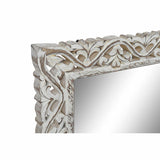 Wall mirror DKD Home Decor White Crystal Mango wood Indian Man Stripped 61 x 3 x 105 cm-2