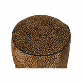 Footrest DKD Home Decor 46 x 46 x 50 cm Black Brown Leopard Colonial-2