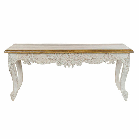 Dining Table DKD Home Decor Aged finish White Multicolour Natural Wood Mango wood 120 x 61 x 49 cm-0