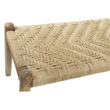 Bench DKD Home Decor 145 x 55 x 49 cm Natural Brown Rope Mango wood-2