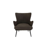 Armchair DKD Home Decor Polyester MDF Wood Dark Grey (60 x 57 x 88 cm)-3