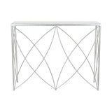Console DKD Home Decor White Silver Metal Marble 100 x 33 x 78 cm-2