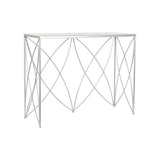 Console DKD Home Decor White Silver Metal Marble 100 x 33 x 78 cm-0