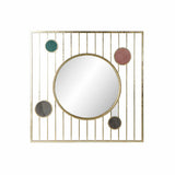 Wall mirror DKD Home Decor Green Grey Pink Golden Circles Sixties 100 x 2 x 100 cm (100 Units)-0