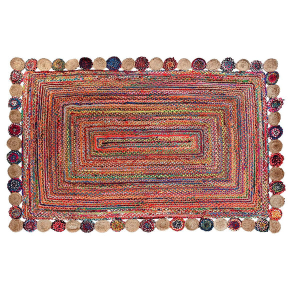 Carpet DKD Home Decor Cotton Multicolour Jute (200 x 290 x 1 cm)-0