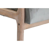 2-Seater Sofa DKD Home Decor Grey Rubber wood Velvet 122 x 85 x 74 cm-6