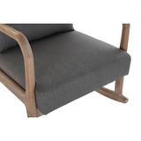Rocking Chair DKD Home Decor Natural Dark grey Polyester Rubber wood Sixties 66 x 85 x 81 cm-6