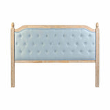 Headboard DKD Home Decor Blue Natural Wood Rubber wood 160 x 6 x 120 cm-0