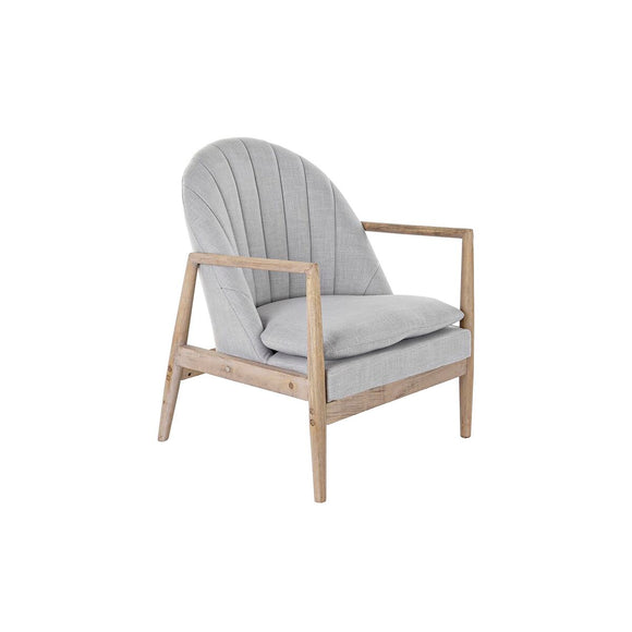 Armchair DKD Home Decor Natural Light grey Fir 68 x 69 x 89 cm-0