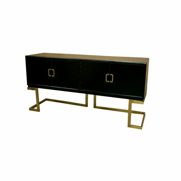 Sideboard DKD Home Decor Black Metal Poplar (180 x 50 x 90 cm)-0