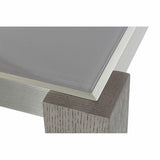 Dining Table DKD Home Decor Crystal Grey Aluminium Oak Tempered Glass (162 x 92 x 74 cm)-3