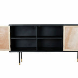 Sideboard DKD Home Decor Black Golden Natural Rattan Pinewood 150 x 44 x 76 cm-3