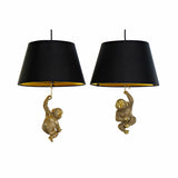 Ceiling Light DKD Home Decor 35,5 x 35,5 x 51 cm Golden Resin Colonial 220 V 50 W Monkey (2 Units)-0