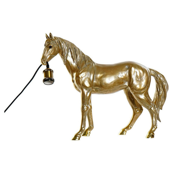 Desk lamp DKD Home Decor Resin 25W 220 V Golden Horse (59.5 x 16.5 x 47 cm)-0