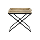 Side table DKD Home Decor Black Natural Metal Mango wood 55 x 45 x 53 cm-1