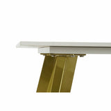 Console DKD Home Decor White Golden Metal Ceramic 60 x 60 x 48 cm-2