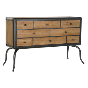 Chest of drawers DKD Home Decor Fir Metal (129 x 42 x 79 cm)-0