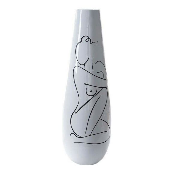 Vase DKD Home Decor Abstract White Resin Modern (31.5 x 31.5 x 95.5 cm)-0