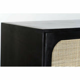 Sideboard DKD Home Decor Black Golden Natural Rattan Mango wood 150 x 40 x 78 cm-7