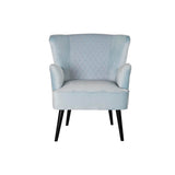 Armchair DKD Home Decor Black Metal Sky blue (76 x 76 x 82 cm)-3