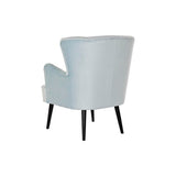 Armchair DKD Home Decor Black Metal Sky blue (76 x 76 x 82 cm)-5