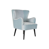 Armchair DKD Home Decor Black Metal Sky blue (76 x 76 x 82 cm)-0