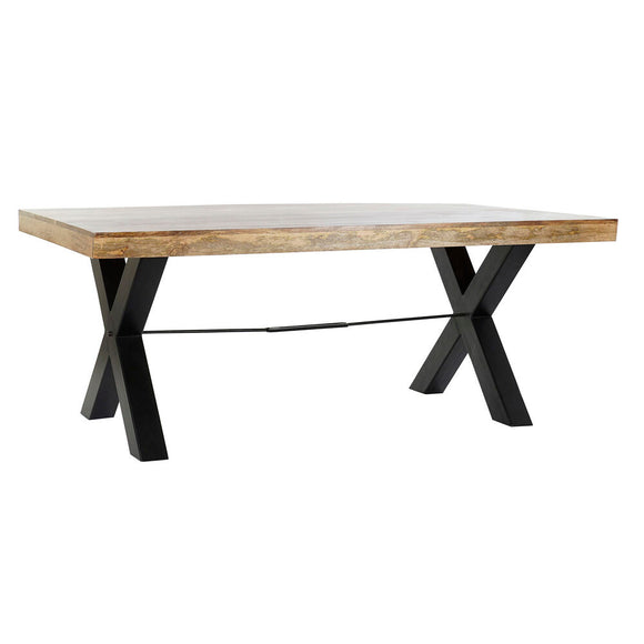 Dining Table DKD Home Decor Metal Mango wood (200 x 100 x 77 cm)-0
