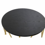 Set of 2 small tables DKD Home Decor Black Golden 79 x 79 x 46 cm-1