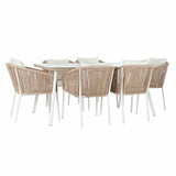 Table set with chairs DKD Home Decor Beige 78 cm 163 x 95 x 6 cm-0