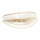 Ceiling Light DKD Home Decor Brown Bamboo 50 W 100 x 100 x 25 cm-4
