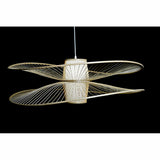 Ceiling Light DKD Home Decor White Natural Bamboo 50 W 100 x 100 x 32 cm-1