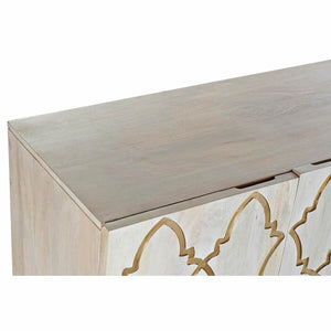 Sideboard DKD Home Decor White 177 x 45 x 75 cm Golden Mango wood-0