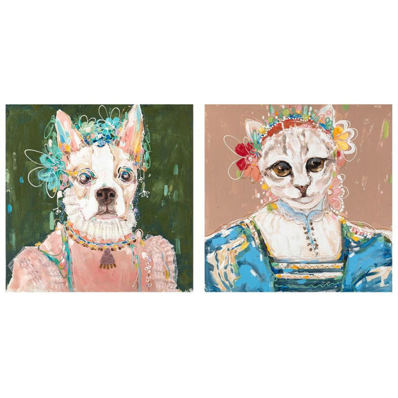 Canvas DKD Home Decor Pinewood Canvas 90 x 3,7 x 90 cm-0