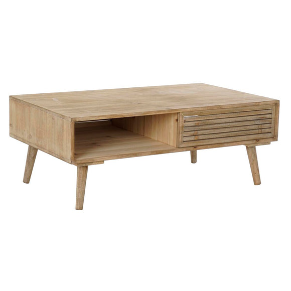 Table DKD Home Decor 99 x 59 x 38 cm Fir Natural Aluminium-0